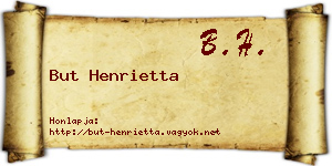 But Henrietta névjegykártya