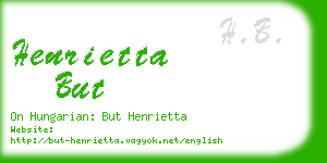 henrietta but business card